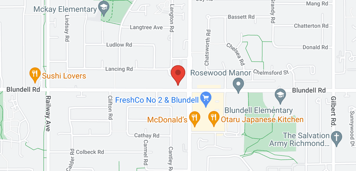 map of 5711 BLUNDELL ROAD